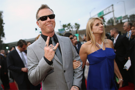 A picture of James and Francesca Hetfield.